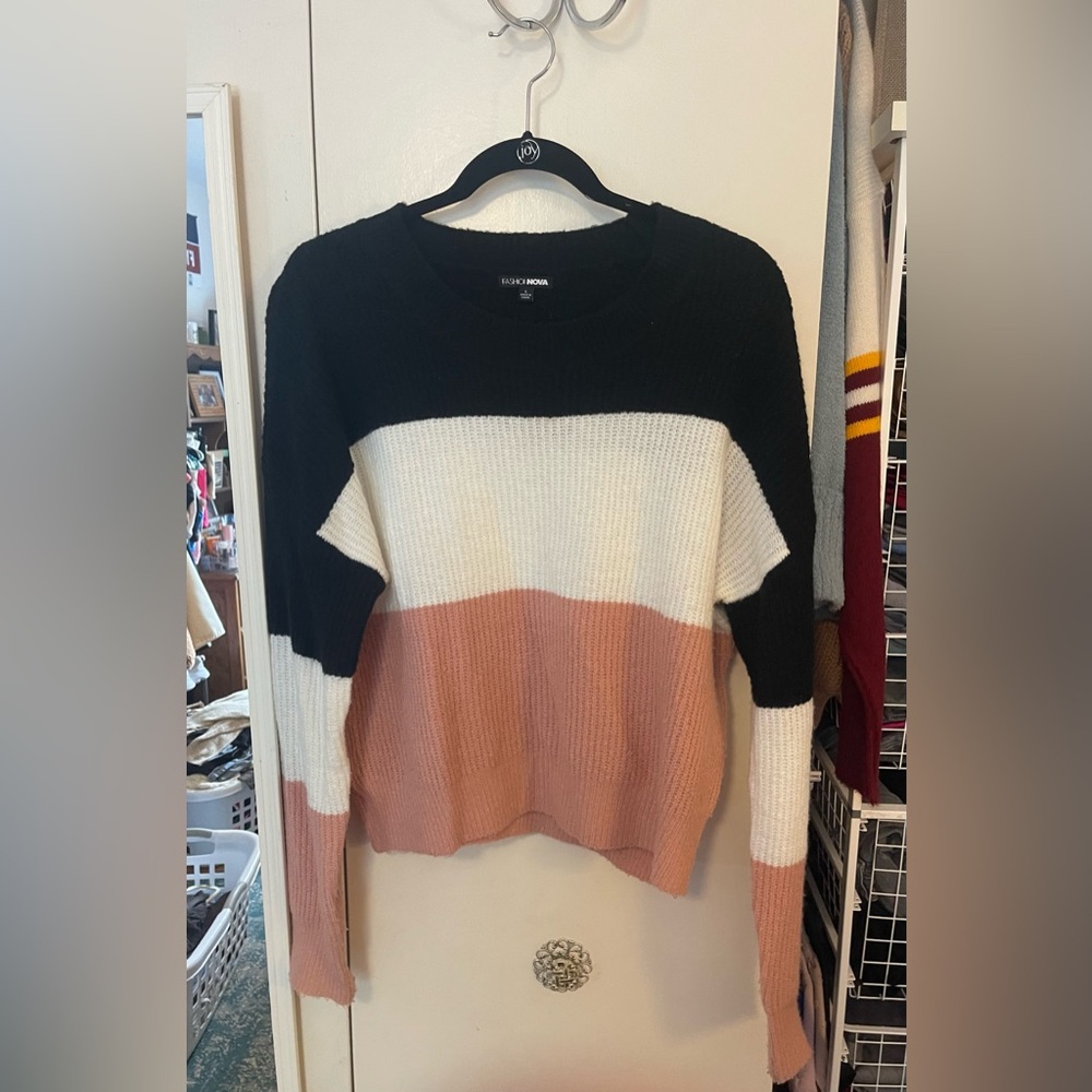 Fashion Nova colorful striped sweater